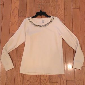 J. Crew Jeweled Sweatshirt Sweater